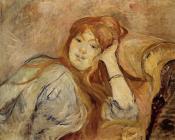 贝尔特 摩里索特 : Young Woman Leaning on Her Elbow